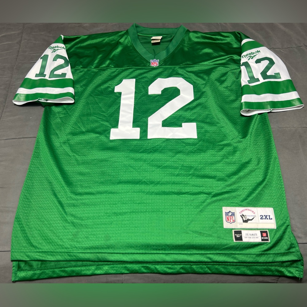 AUTHENTIC Joe Namath REEBOK New York Jets Jersey XXl Sewn Vintage Collection 🔥